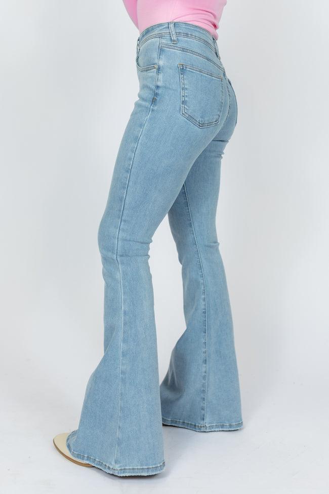 Maren Light Wash Stretchy Flare Jeans Product Image