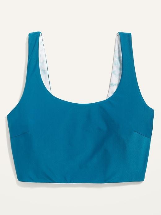 Reversible Scoop-Neck Long-Line Swim Top Product Image