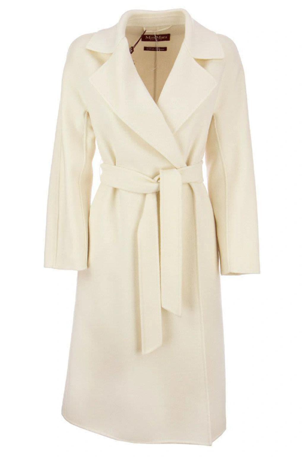 MAX MARA Studio Cles - Wool, Cashmere And Silk Coat In White Product Image