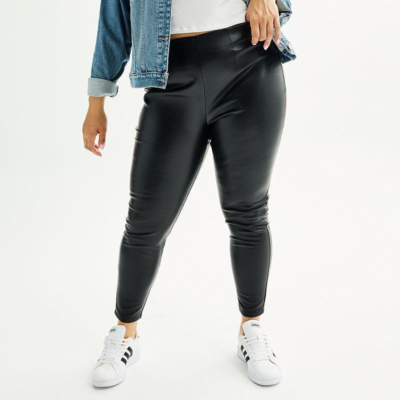 Juniors Plus Size SO High-Rise Ponte Leggings, Womens Product Image