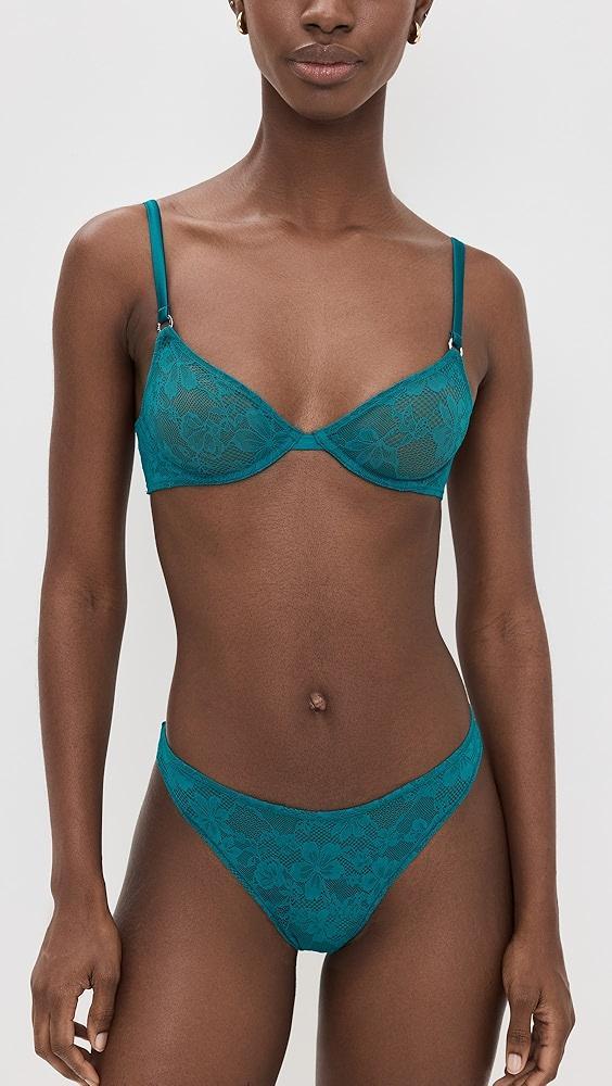 Fleur du Mal Fuller Cup Le Stretch Lace Demi Bra | Shopbop Product Image