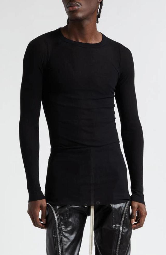 Mens Semi-Sheer Ribbed T-Shirt Product Image