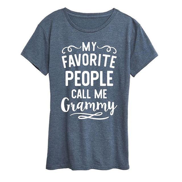 Womens My Favorite People Grammy Graphic Tee Dark Grey Product Image