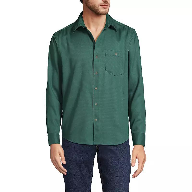 Mens Lands End Relaxed Twill Shirt Product Image