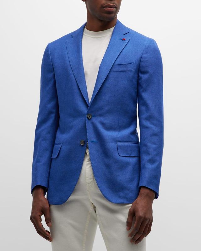 Mens Solid Silk-Blend Blazer Product Image