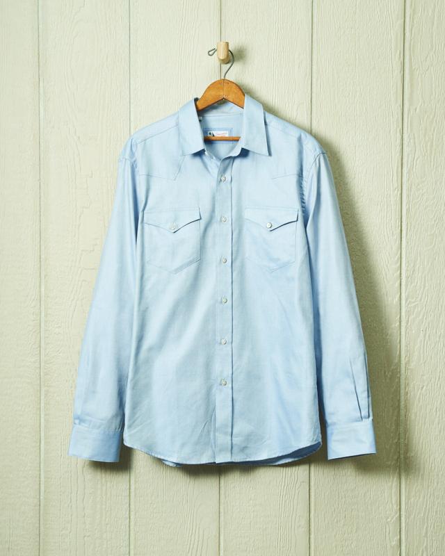 Western Sea-Washed Shirt in Royal Oxford Product Image