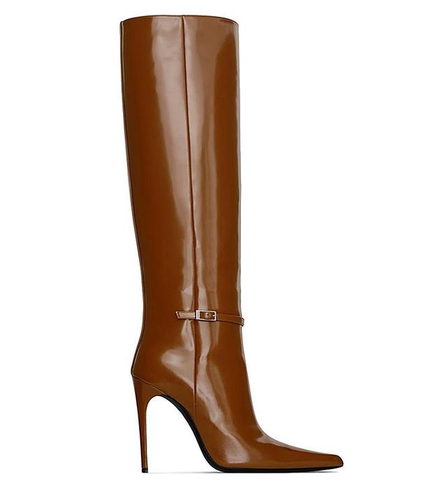 Saint Laurent Vendome Boots in Glazed Leather Product Image