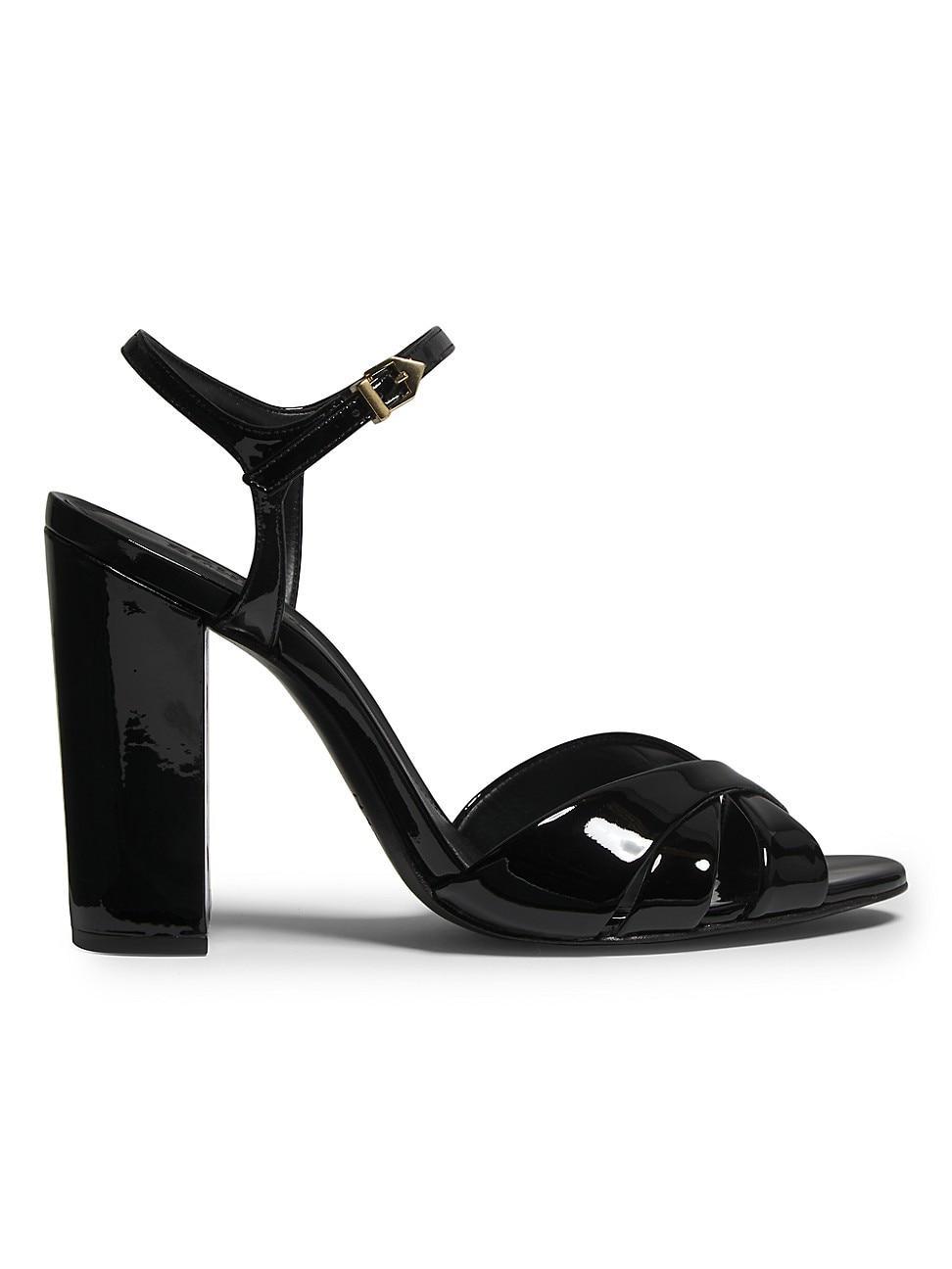 Womens Keefa 100MM Patent Leather Sandals Product Image