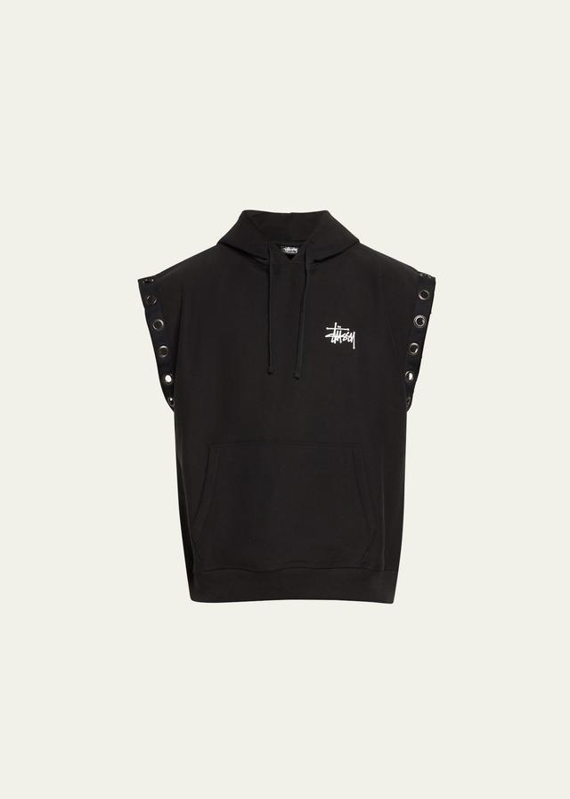 Mens Stussy Sleeveless Grommet Hoodie Product Image