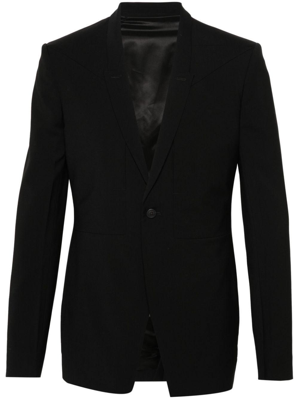 Single-breasted Virgin Wool Blazer In 09 Black Product Image