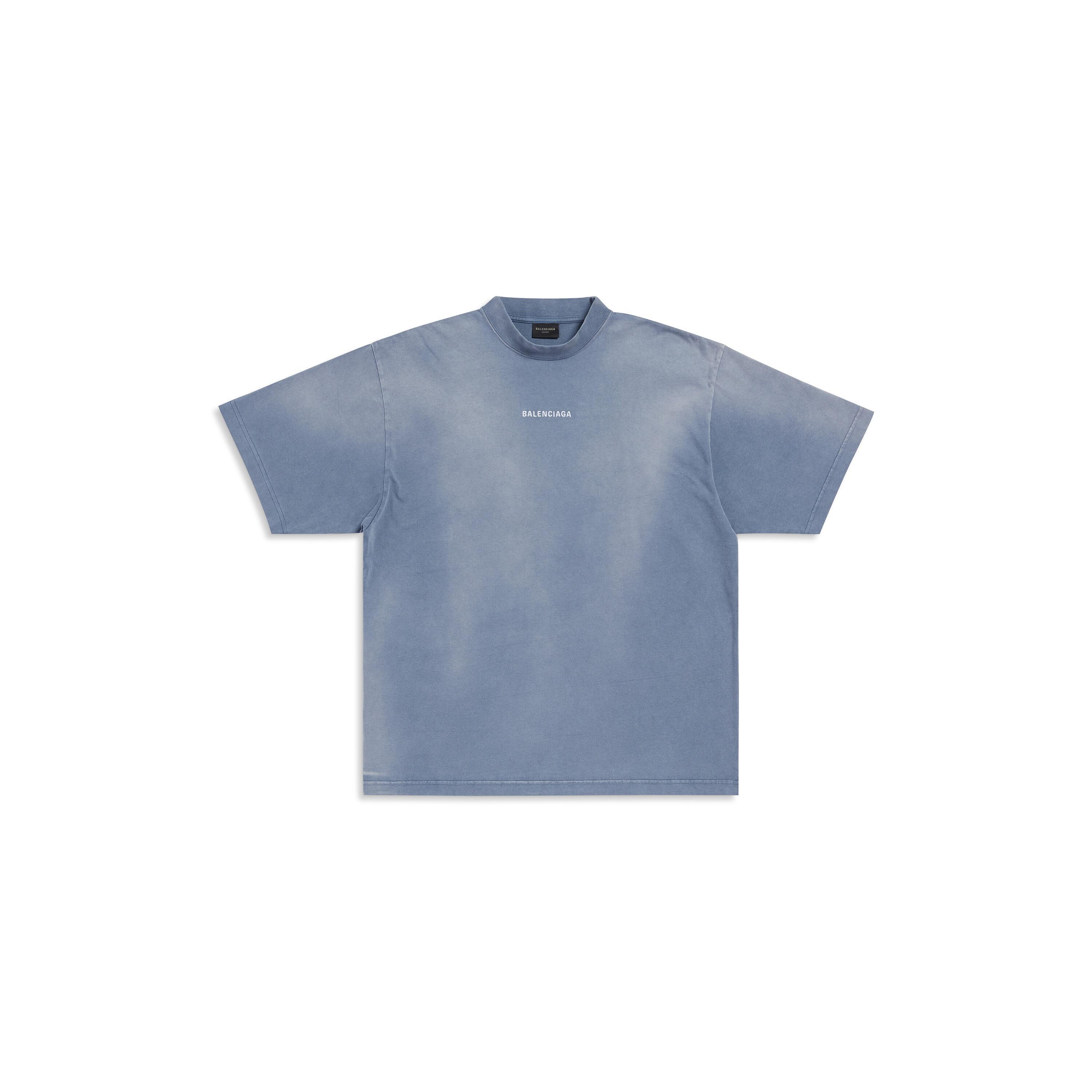 Balenciaga Back T-shirt Medium Fit in Blue/white Product Image