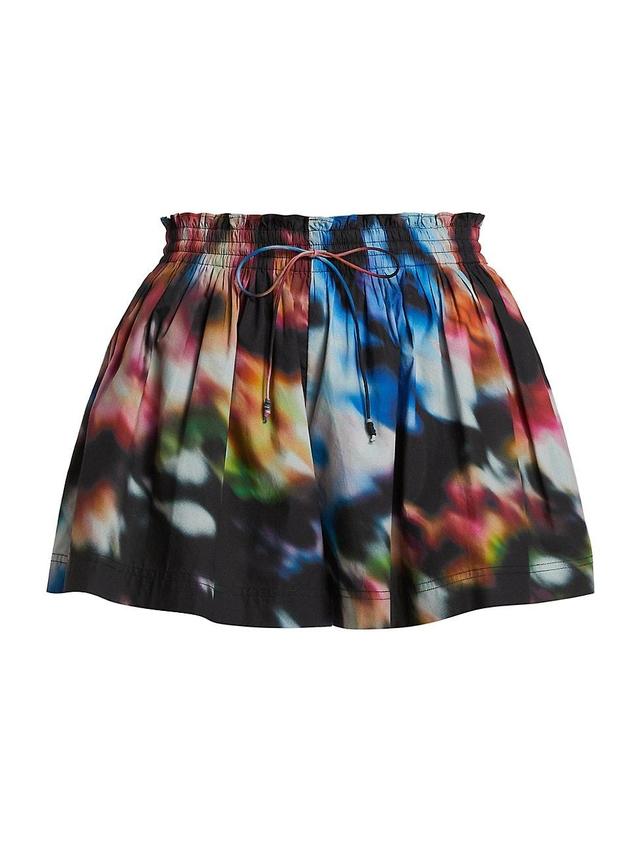 Womens Marn Blossom Batik Poplin Shorts Product Image