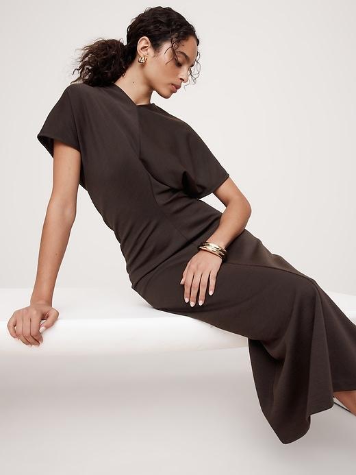 Wool-Blend Scuba Midi Dress Product Image