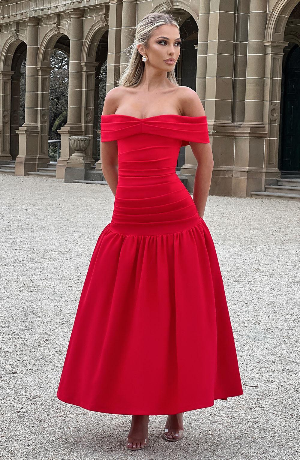 Wilhelmina Midaxi Dress - Red product image