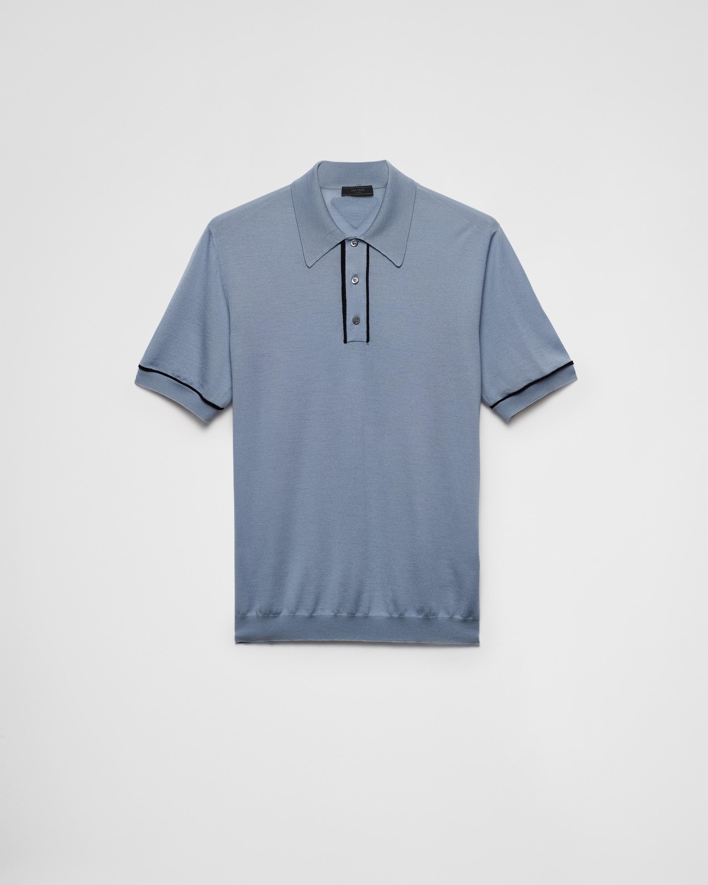 Wool polo shirt Product Image