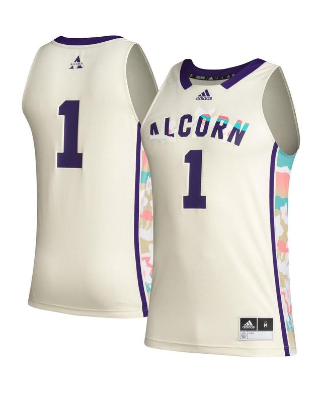 Mens adidas #1 Khaki Alcorn State Braves Honoring Black Excellence Basketball Jersey - Khaki Product Image