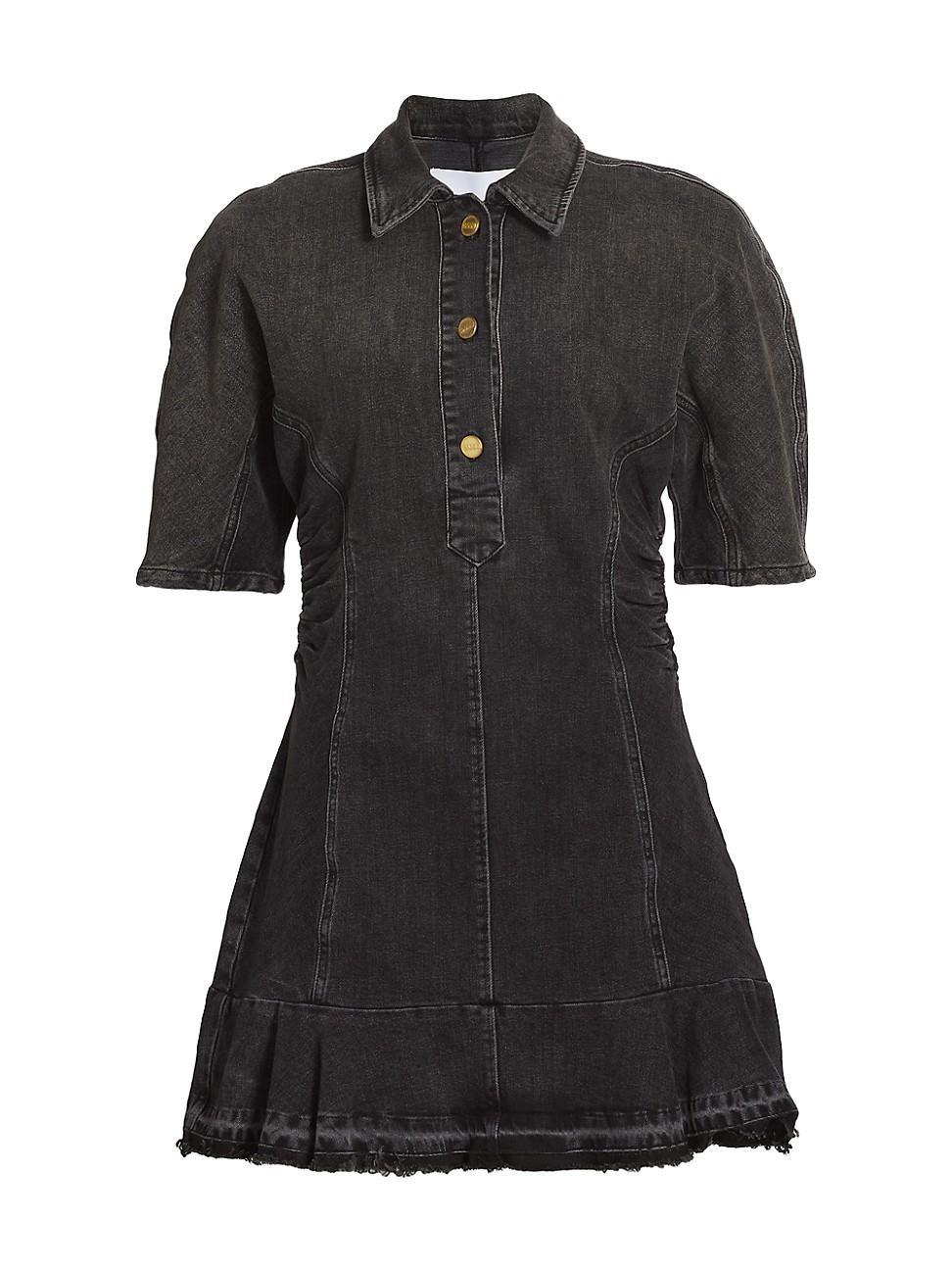 Womens Tint Edge Denim Mini Shirtdress Product Image