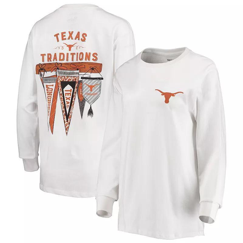 Womens Pressbox Texas Longhorns Traditions Pennant Long Sleeve T-Shirt Product Image