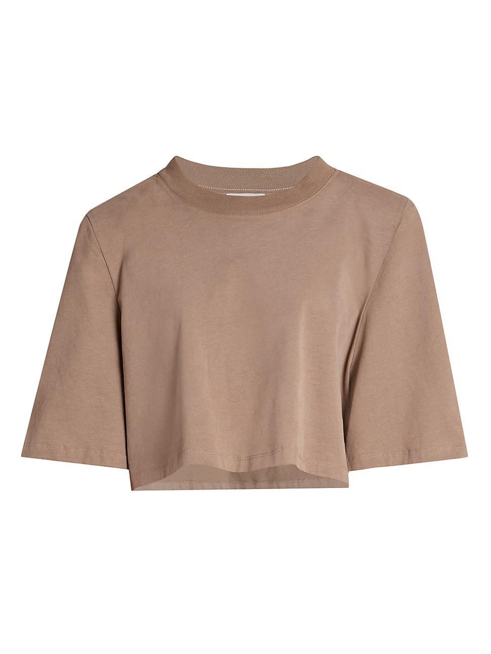 Womens Zaely Cropped Cotton T-Shirt Product Image