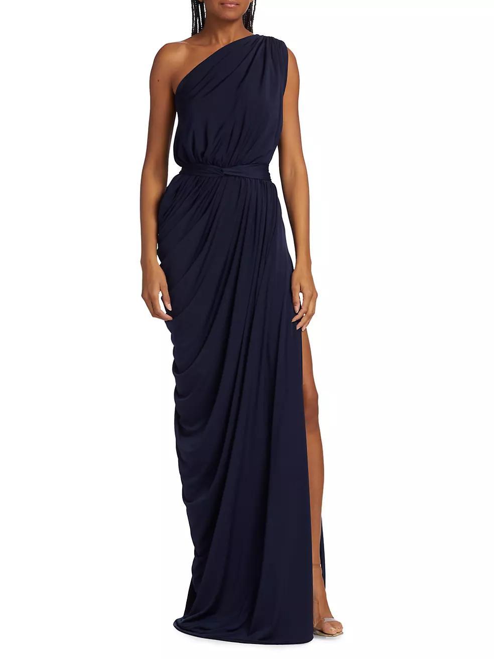 Eternity One-Shoulder Draped Gown Product Image