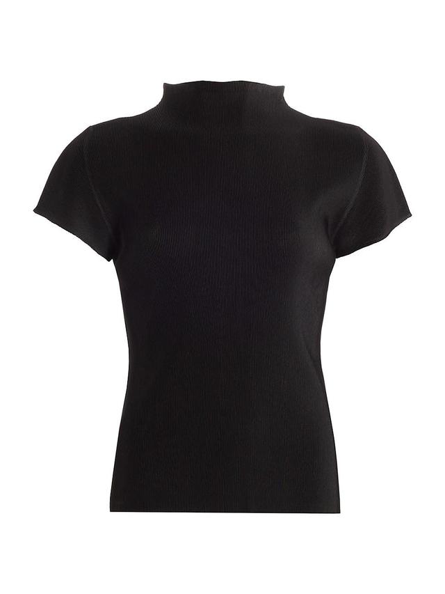 Womens Mist Basics Mock Turtleneck Tee Product Image