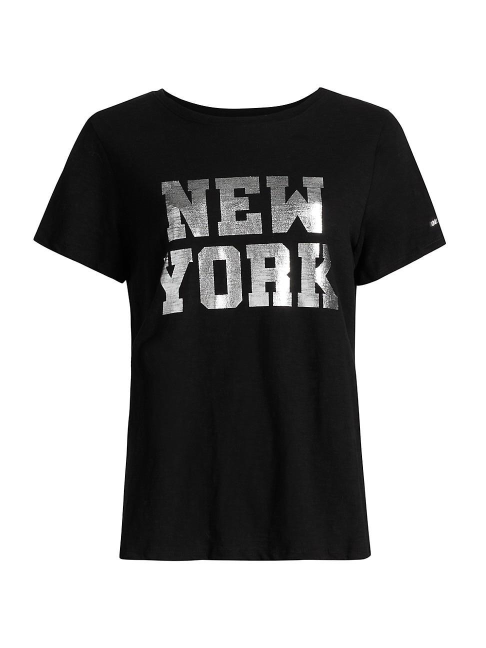 Womens Paris New York Foiled T-Shirt Product Image