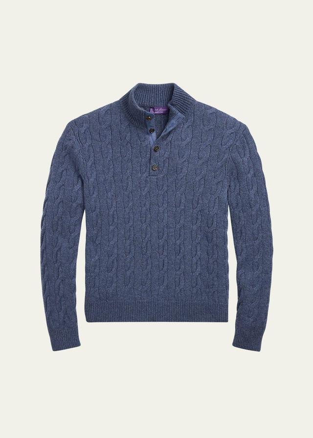 Mens Cashmere Cable-Knit Sweater Product Image