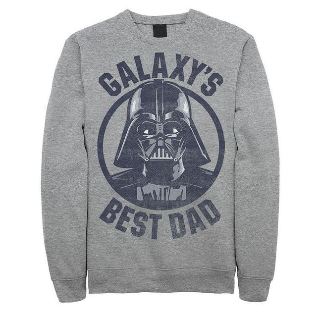 Mens Star Wars Fathers Day Darth Vader Galaxys Best Dad Sweatshirt Athletic Grey Product Image