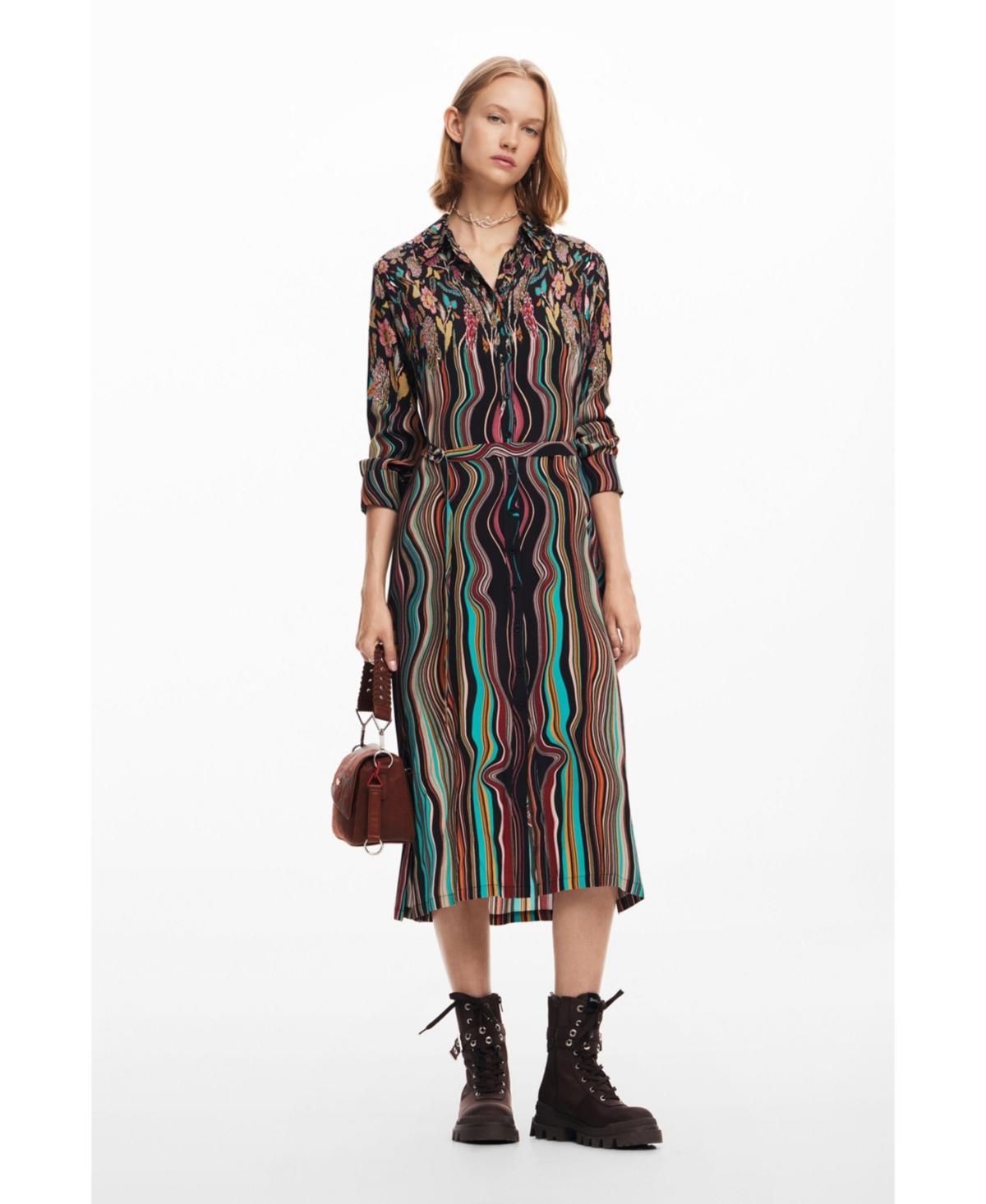 Desigual Womens Midi shirt dress Product Image