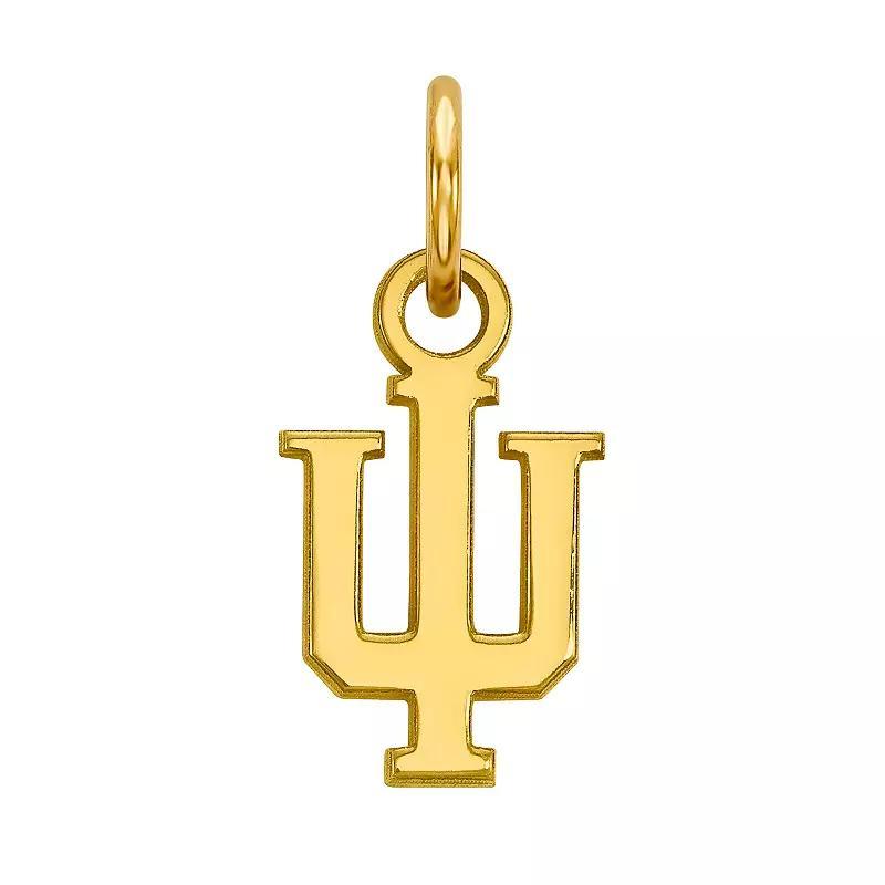 LogoArt Sterling Silver 14K Gold Plated Indiana Hoosiers Pendant, Womens Product Image