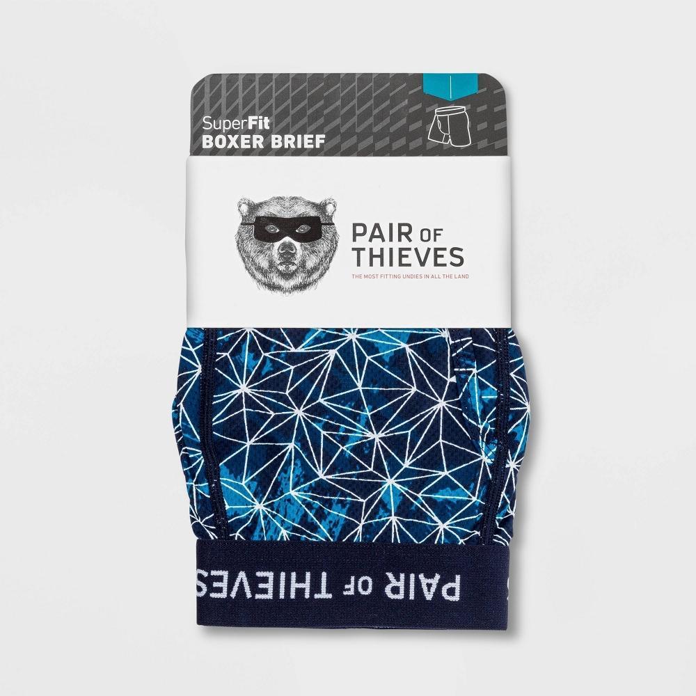 Pair of Thieves Mens Super Fit Web Boxer Briefs - Blue/Purple/White Product Image