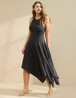 Aerie Tank Asymmetric Midi Dress Product Image