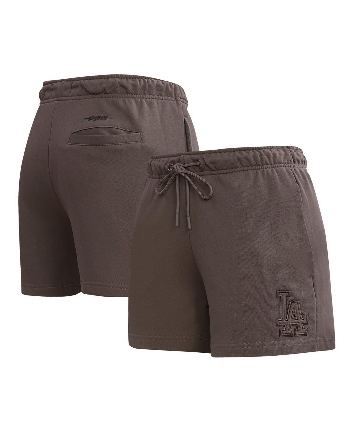 Womens Pro Standard Brown Los Angeles Dodgers Neutral Fleece Shorts Product Image