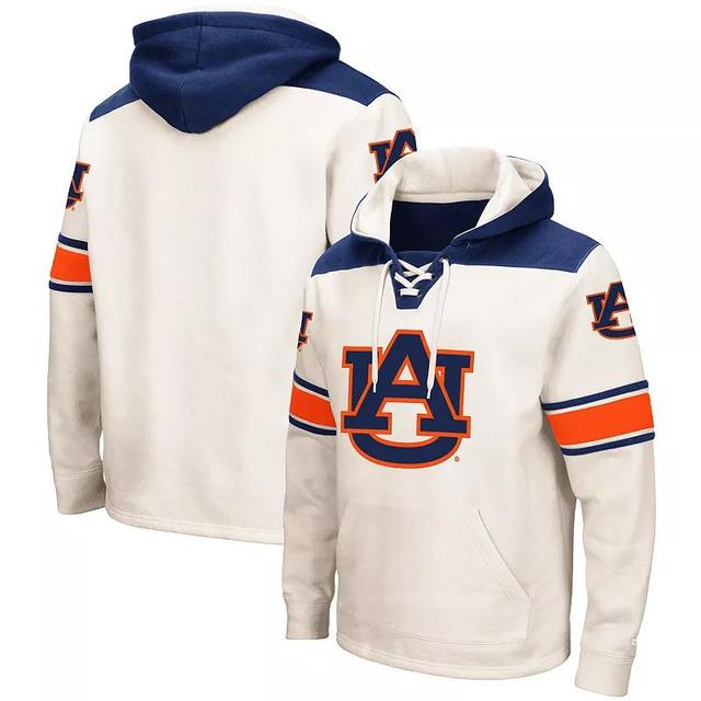 Mens Colosseum Cream Auburn Tigers 2.0 Lace-Up Hoodie Product Image