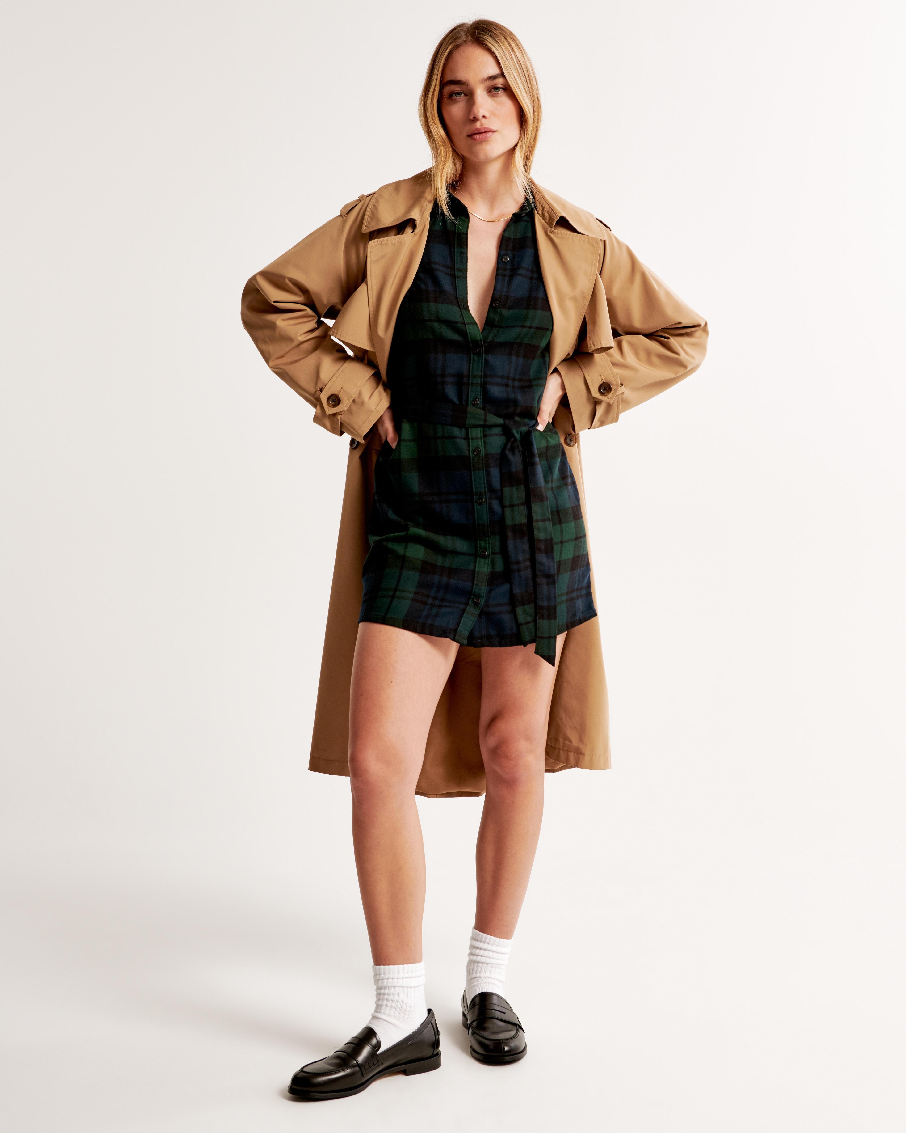 Flannel Shirt Dress Product Image