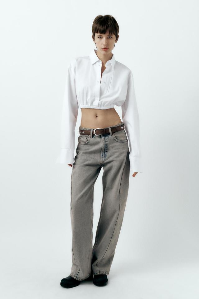 CROPPED GABARDINE SHIRT Product Image