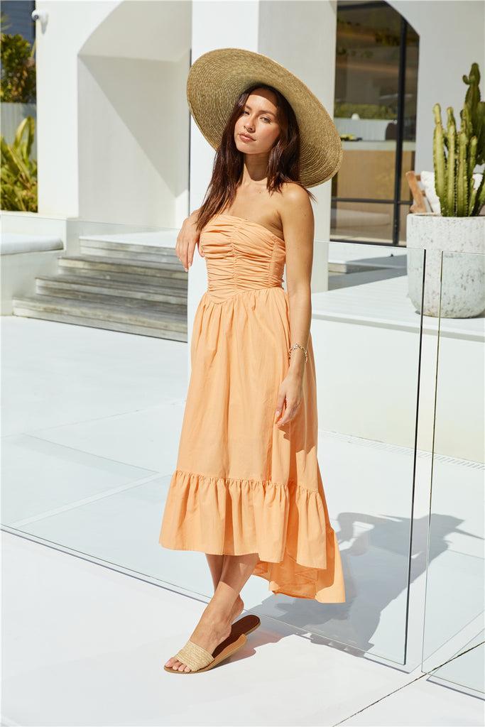 Love In The Summer Maxi Dress Orange Product Image