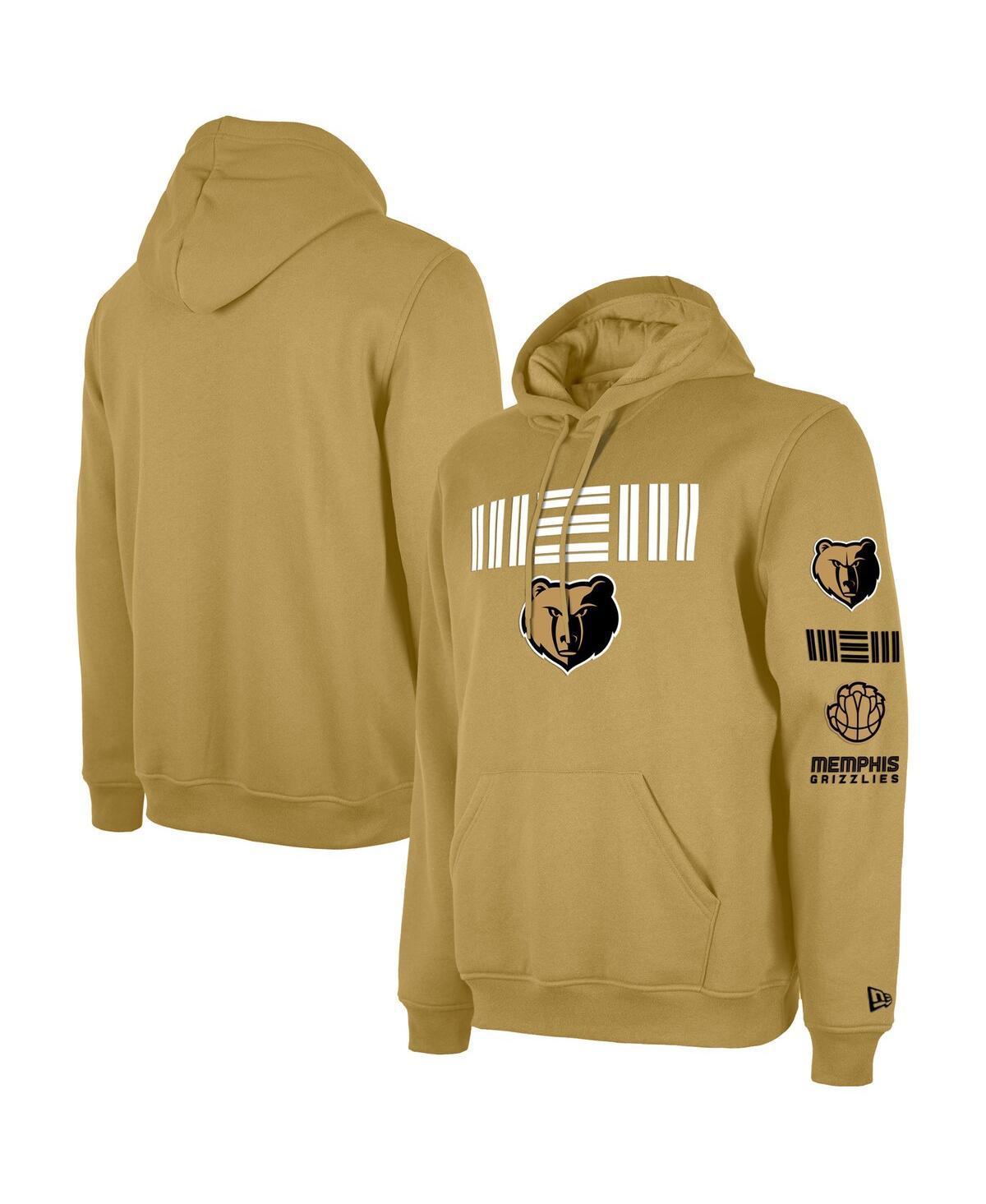 Mens New Era Tan Memphis Grizzlies 2023/24 City Edition Big & Tall Pullover Hoodie Product Image