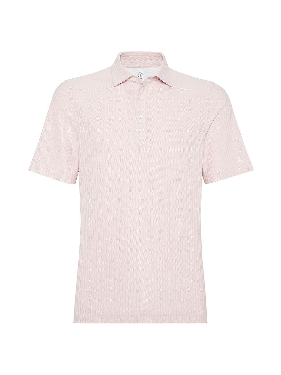 Mens Textured Piqu Polo With Shirt Style Collar Product Image