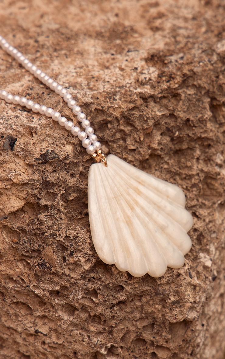 Pearl Statement Shell Necklace Product Image