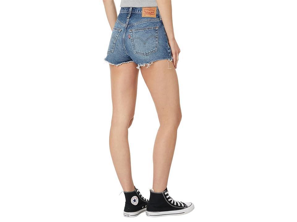 Levis 501 Original Fit High-Rise Womens Jean Shorts - Darn It Now 32 Product Image