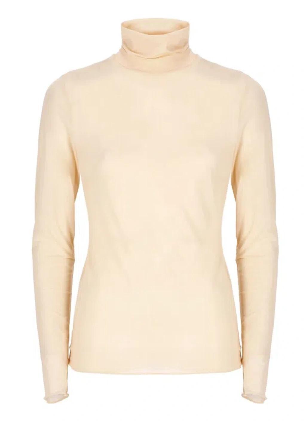 Hoyser Fitted Stretch Turtleneck Top In Pink Product Image