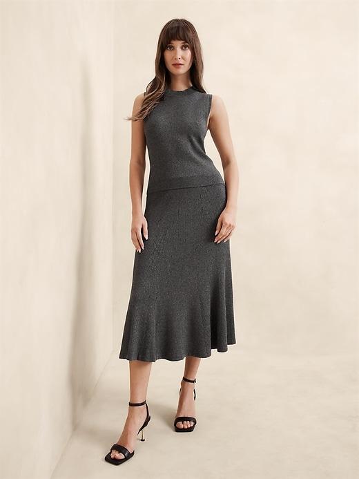 Lurex Midi Sweater Skirt Product Image