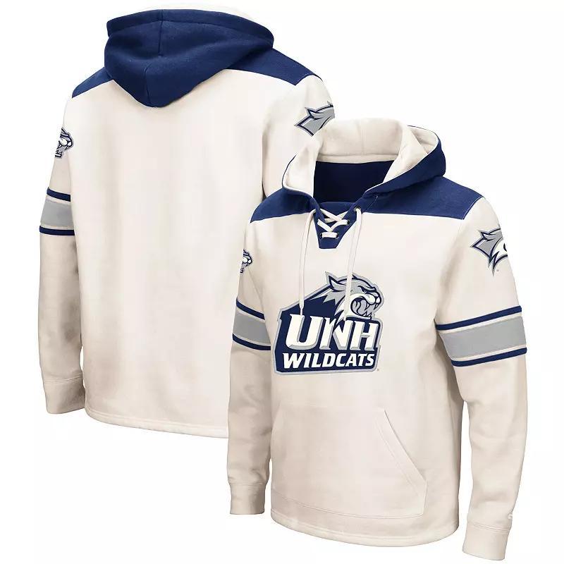 Mens Colosseum Cream New Hampshire Wildcats 2.0 Lace-Up Hoodie Product Image