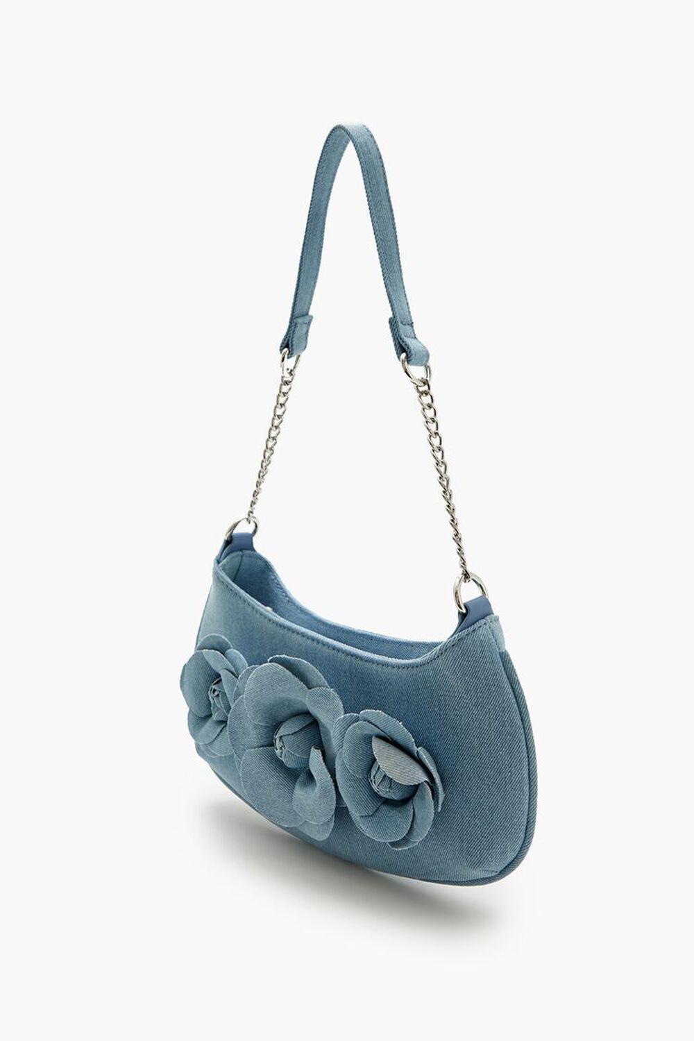 Denim Rosette Shoulder Bag | Forever 21 Product Image