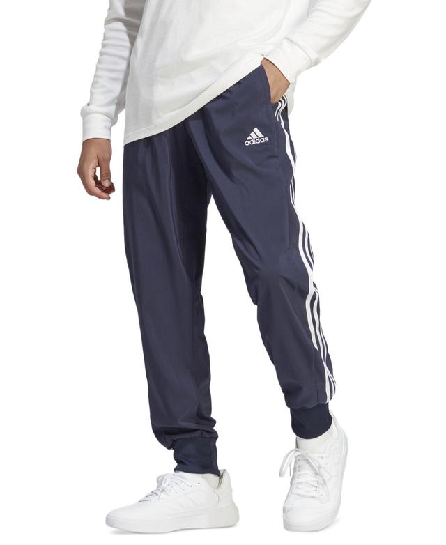 adidas Mens Essentials 3-Stripes Cargo Pocket Joggers - Leg Ink Product Image