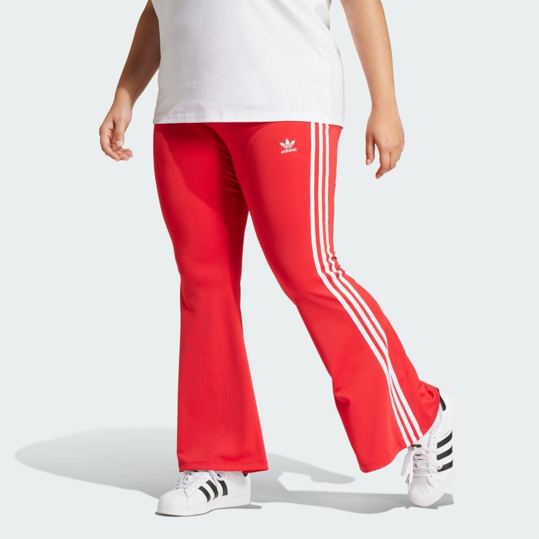 adidas Adicolor Flared Leggings (Plus Size) Black 3X Womens Product Image