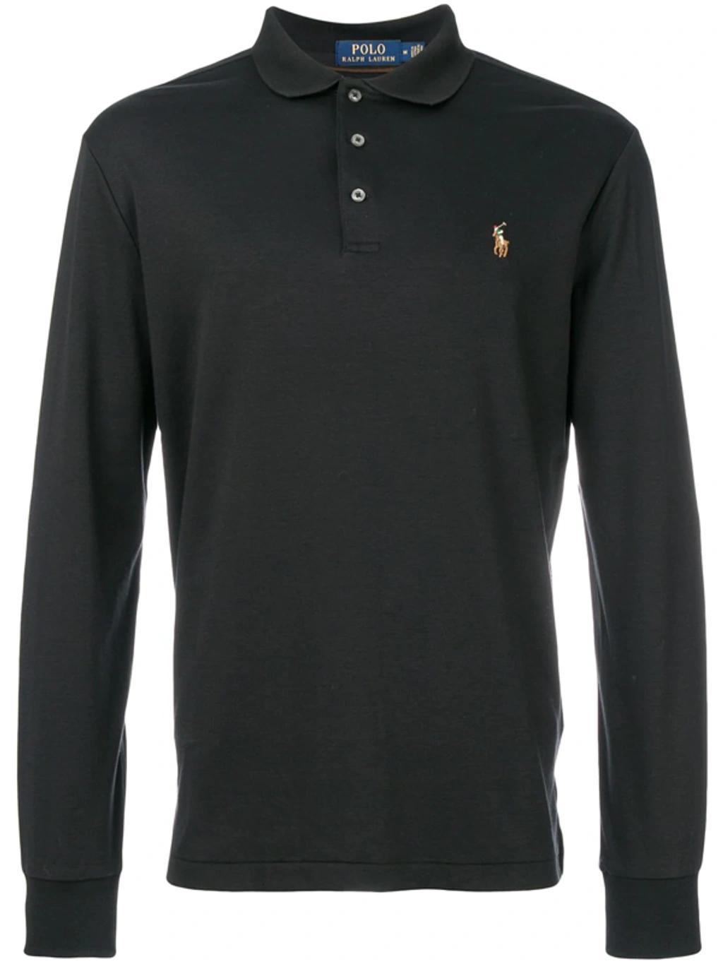 Custom Slim Fit Polo Shirt In Black Product Image