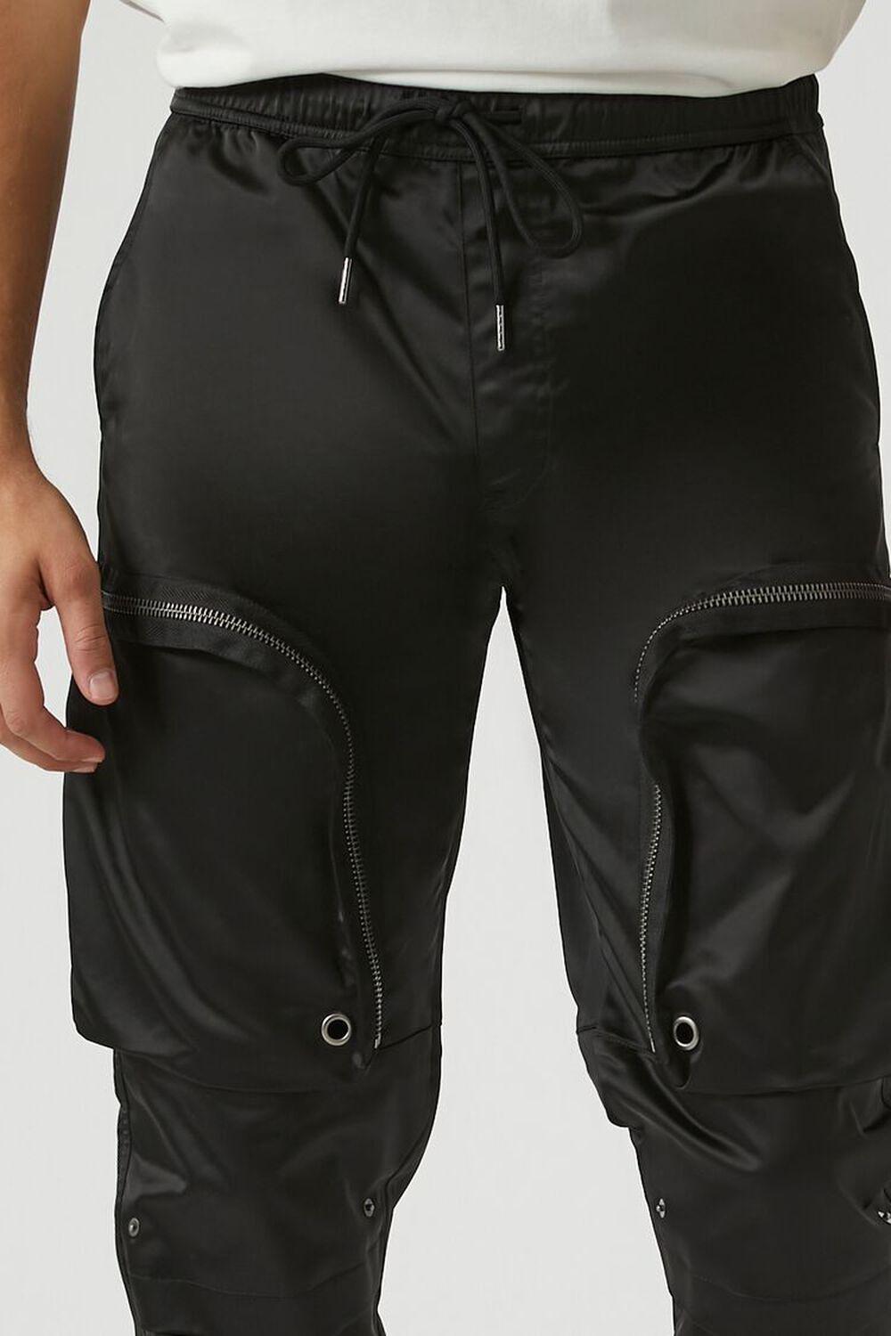 Satin 3D Pocket Cargo Joggers | Forever 21 Product Image