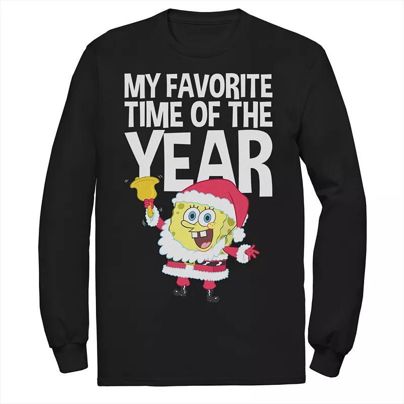 Mens Spongebob Squarepants Santa Christmas Favortie Time Tee Product Image